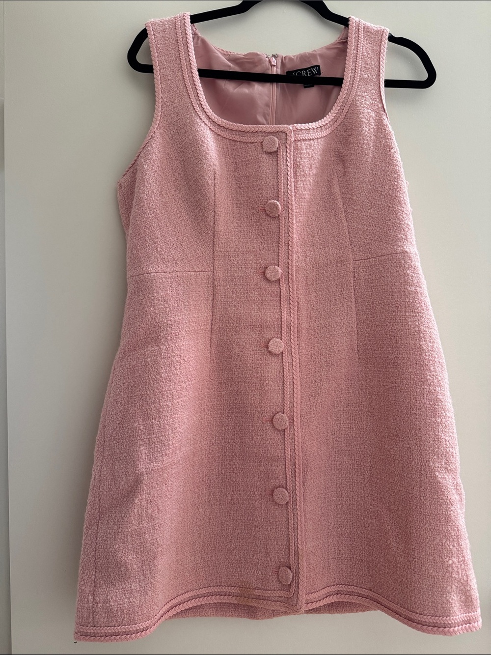 J.Crew Sophia sleeveless dress in spring blush pink Tweed Dress Size 12 ASO - Picture 2 of 7